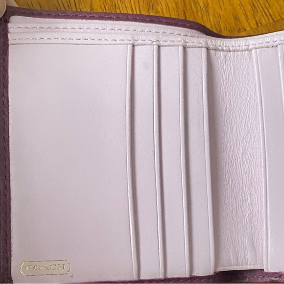 NWOT - Coach Purple and Brown Leather Clutch Wallet - Picture 3 of 5